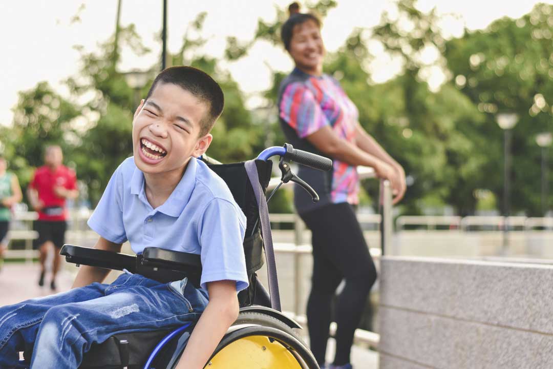 disabled children playing