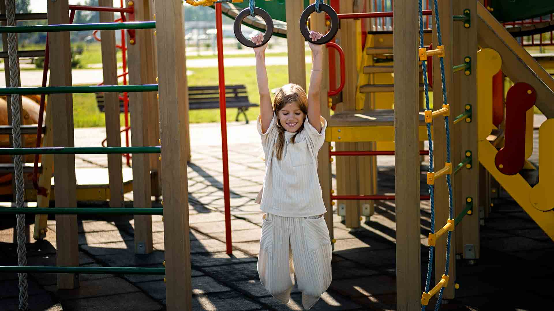 Girl having fun on playground