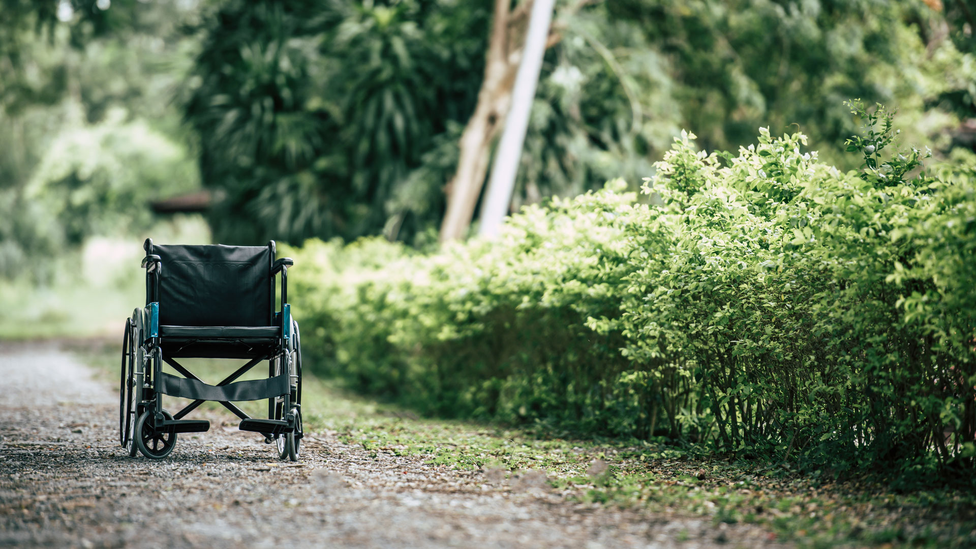 Empty wheelchair