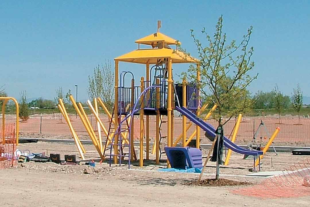 Nearly completed playground build