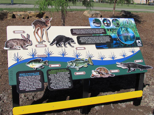 Information panel in Shade Lane Park