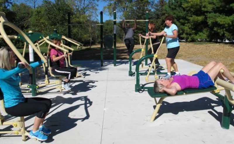 Practice in Outdoor Fitness Parks