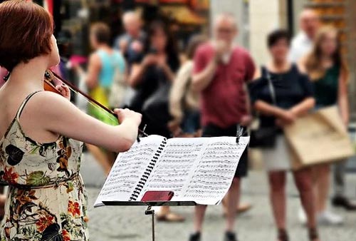 Woman Playing Violin 