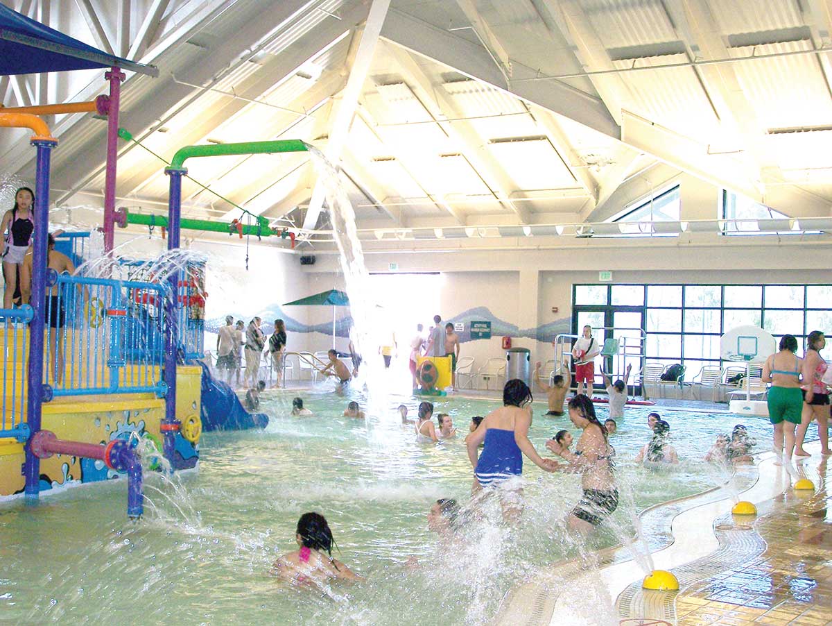 Children enjoying an aquatics facility