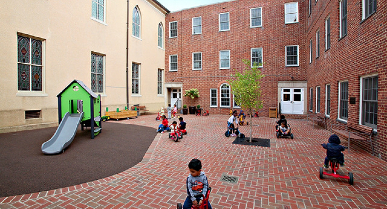 Virginia Church Renovates Courtyard into Playground
