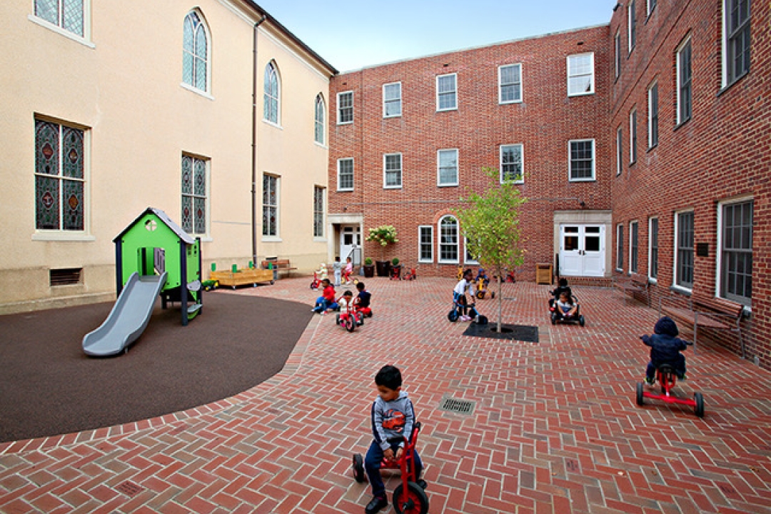 Virginia Church Renovates Courtyard into Playground