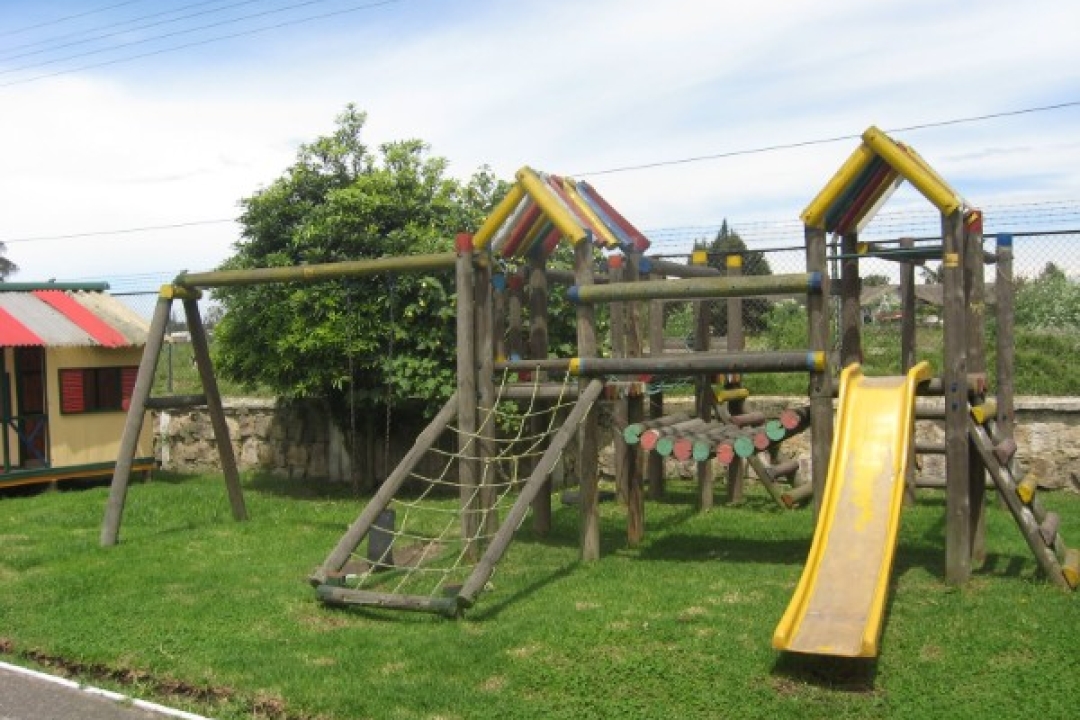 A backyard playset