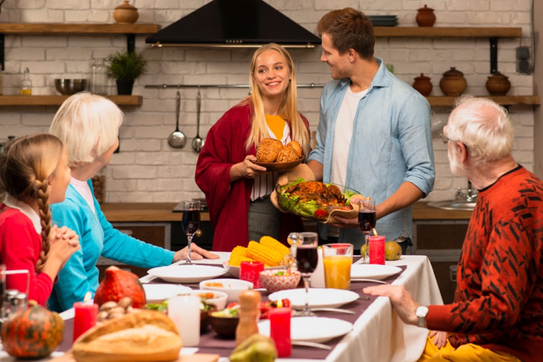 Holiday dinner with family
