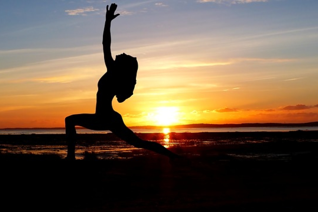 Yoga at sunset