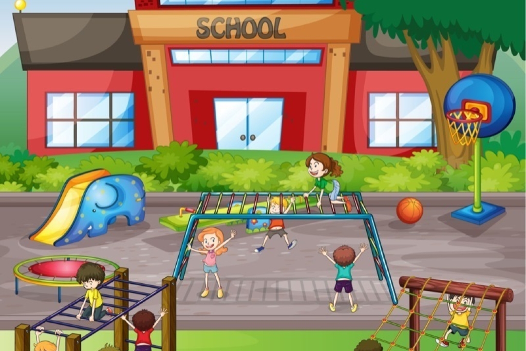 Illustration of a playground