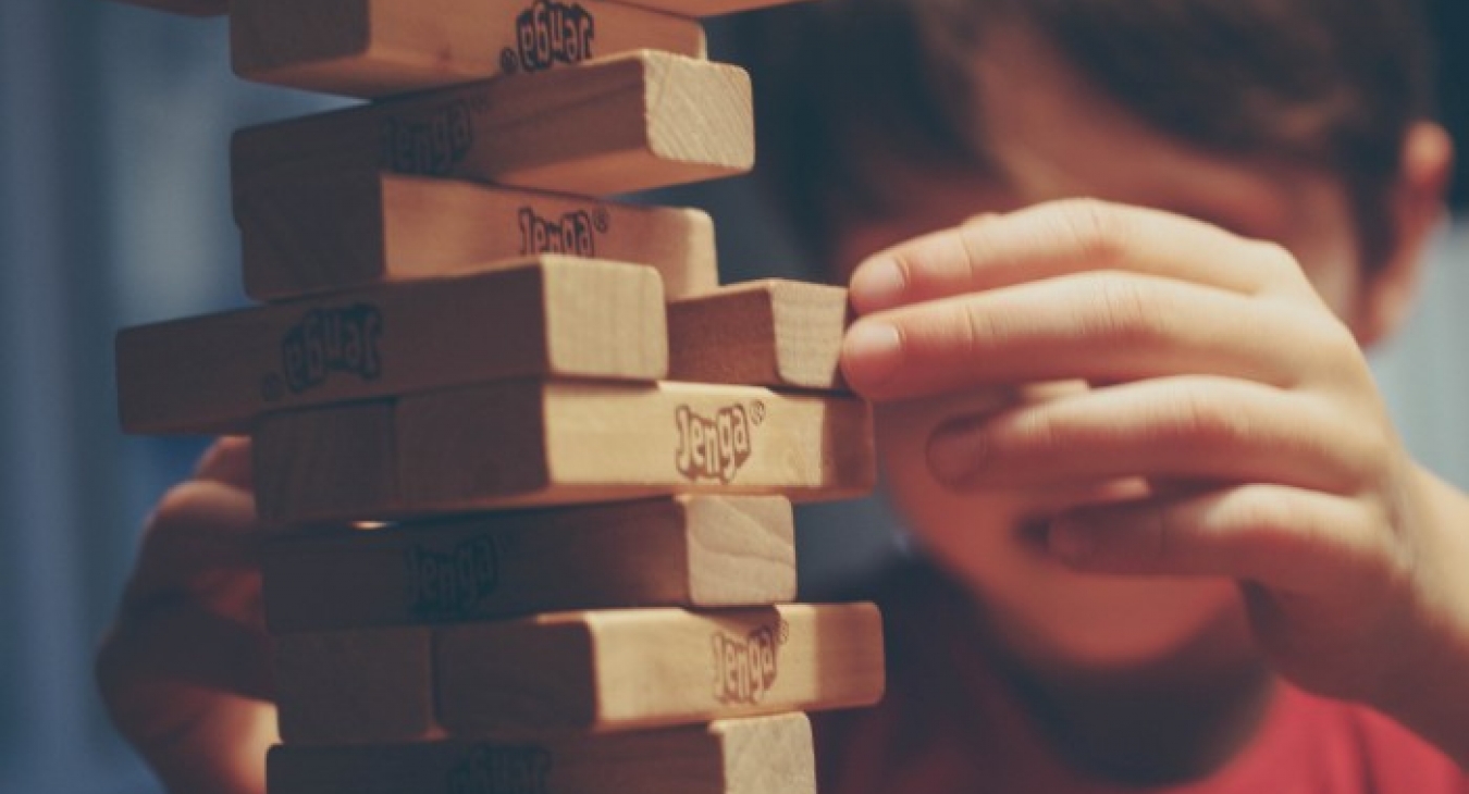 Boy playing a game