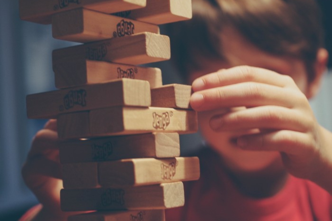 Boy playing a game