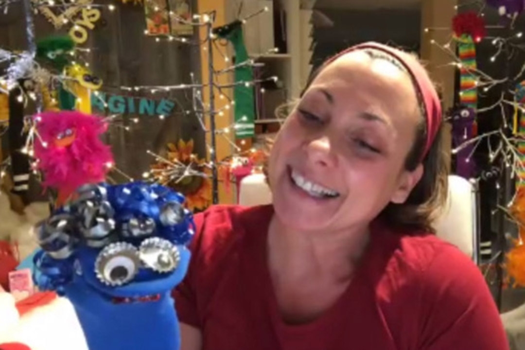Jen Byrne who co-led “Craft Jam & Sock Puppet Make’n Shake”