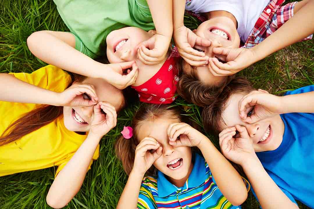 kids playing together on a playground