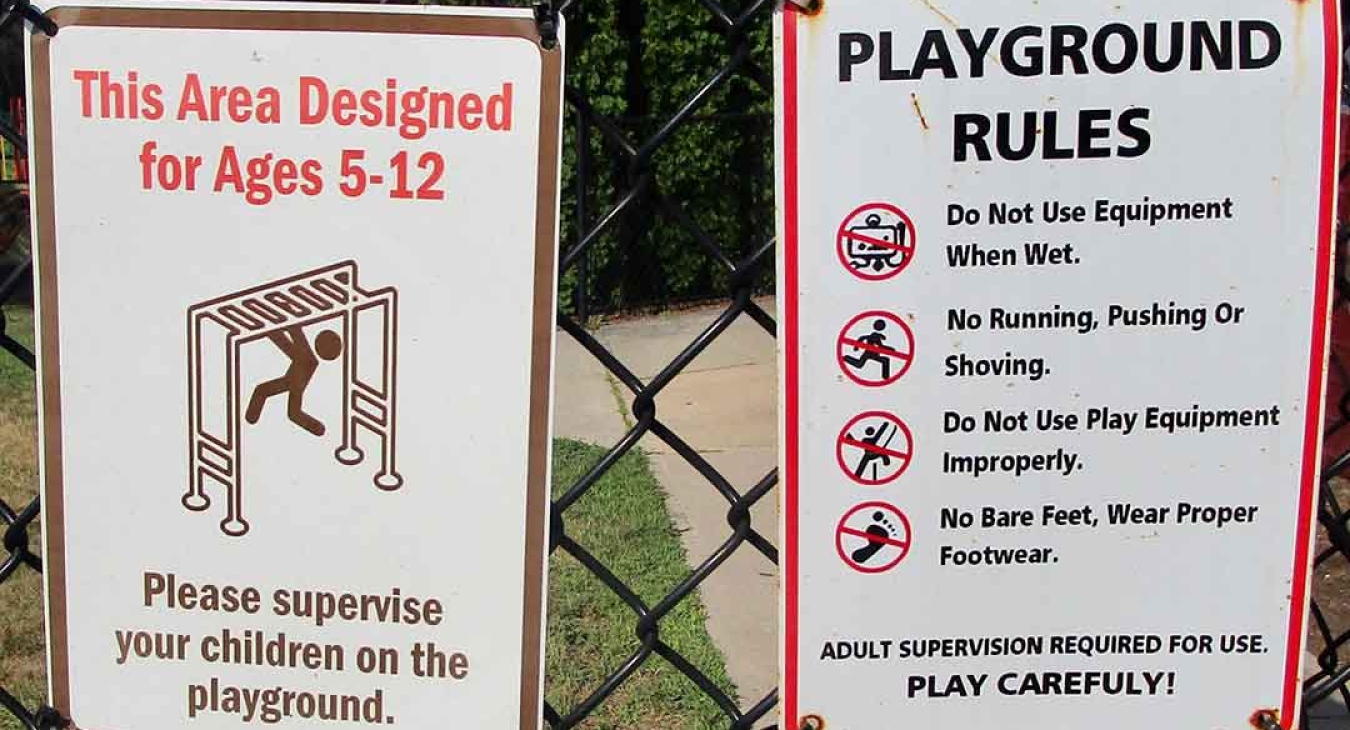 Playground Safety Signs & Labels