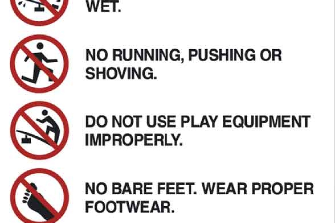 Playground Safety Signs & Labels