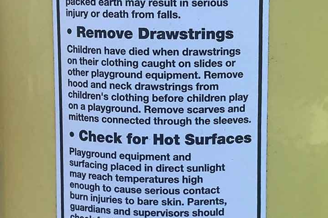 Playground Safety Signs & Labels