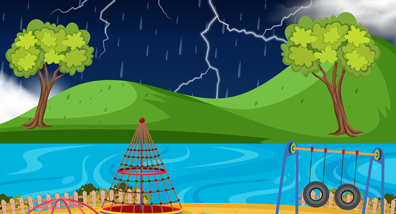 Lightning on the playground