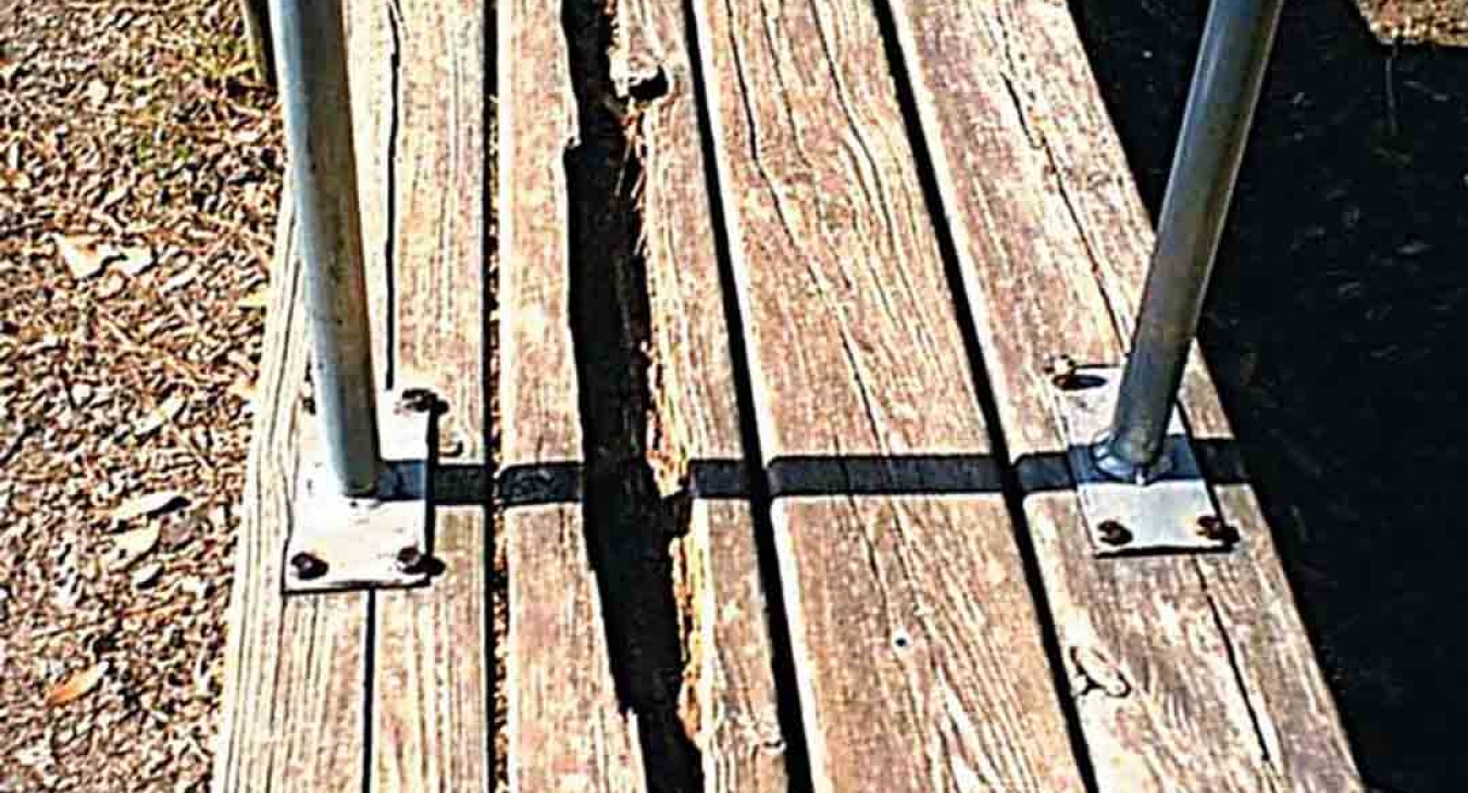 Rotten wood playground