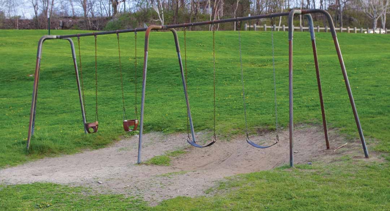 swings with no safety surfacing