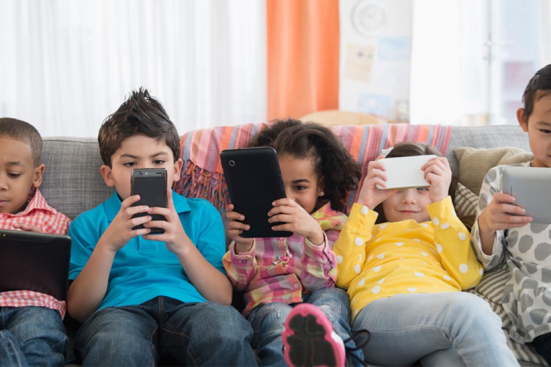 Kids on devices making exercise excuses