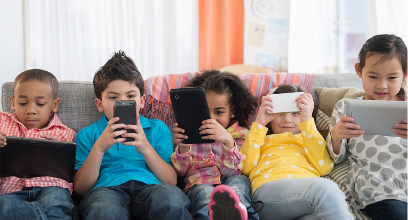 Kids on devices making exercise excuses