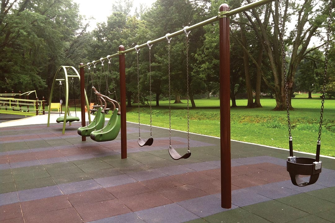 Swings at Kate’s Place Playground, Elmira, Ontario, Canada