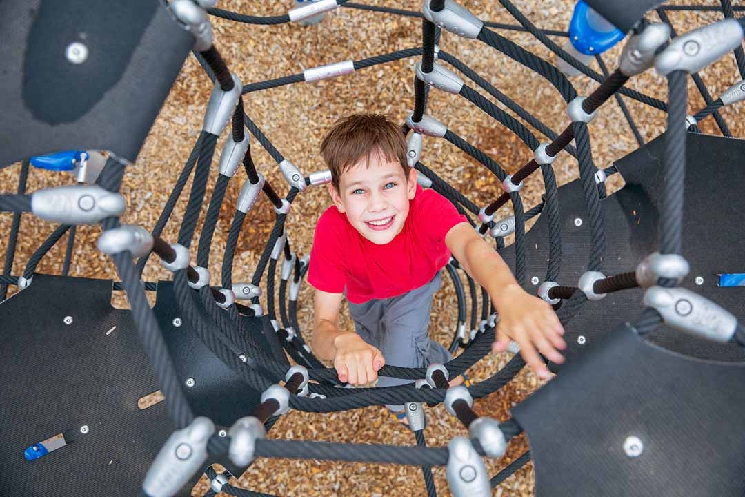 Rubber components on playground