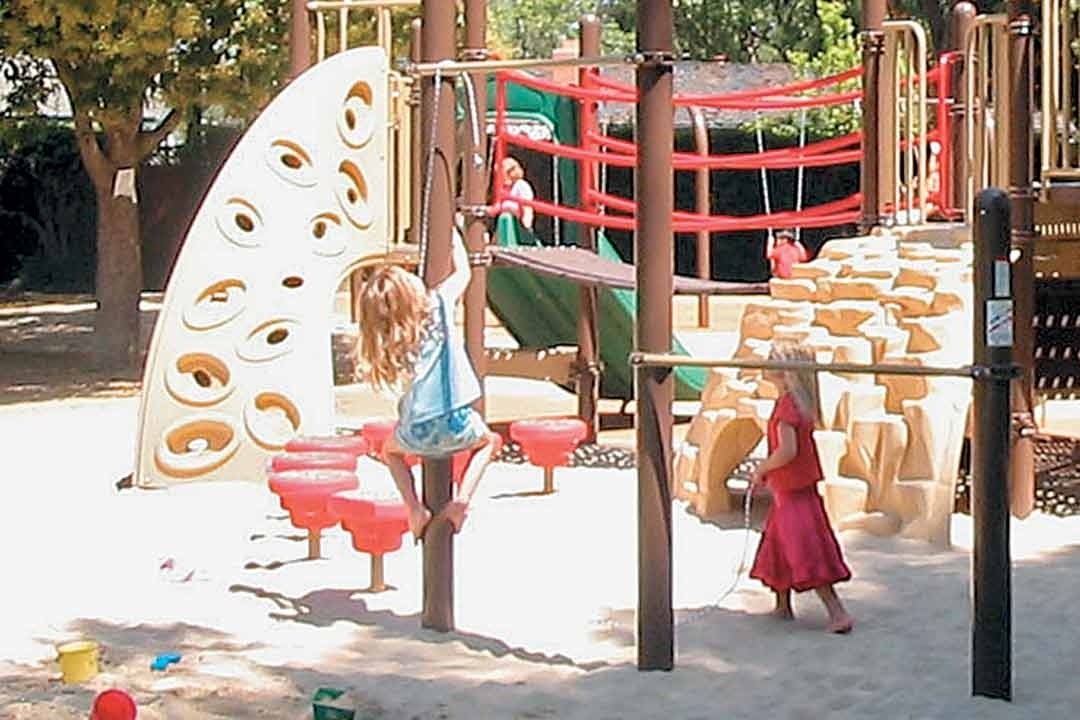 Sand playground surfacing