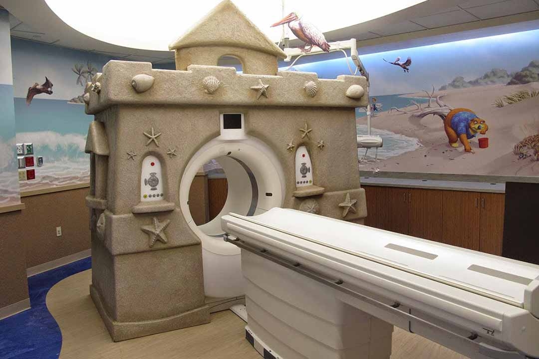 Wacky World Studios transformed an MRI machine into a sandcastle
