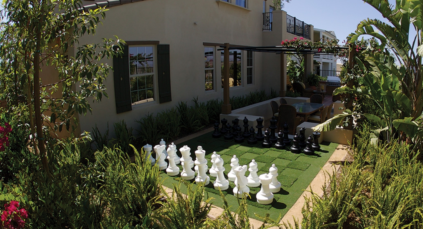 Outdoor Chess with Synlawn Artificial Turf