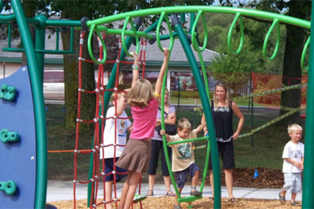 family play day at the playground