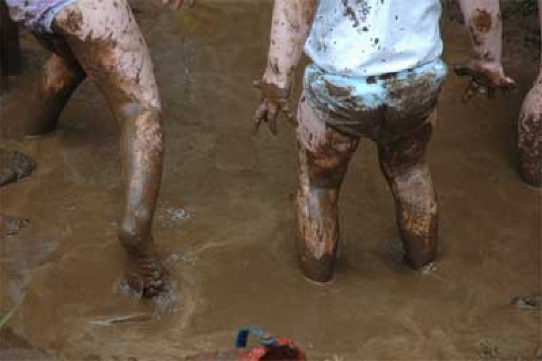 Enjoying the mud