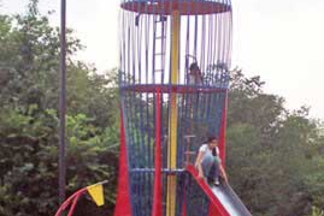 vintage rocket ship playground