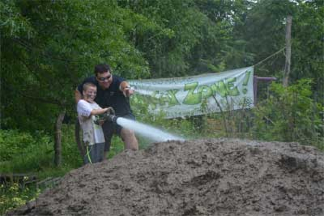 Getting ready for Mud Day at The Anarchy Zone