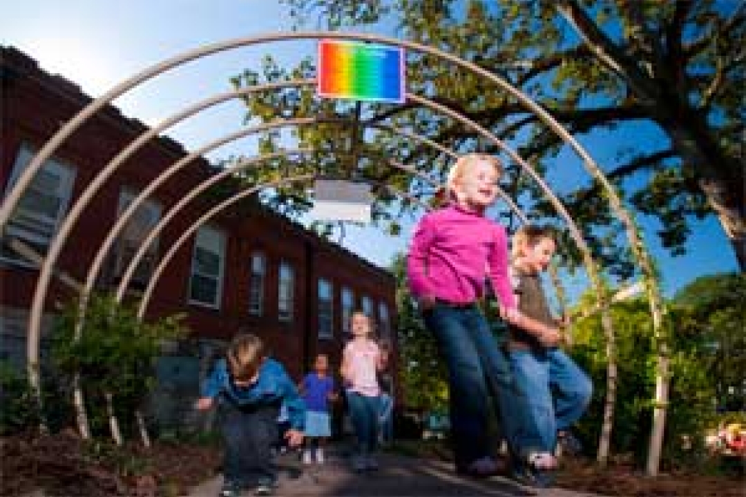 Playground with natural elements