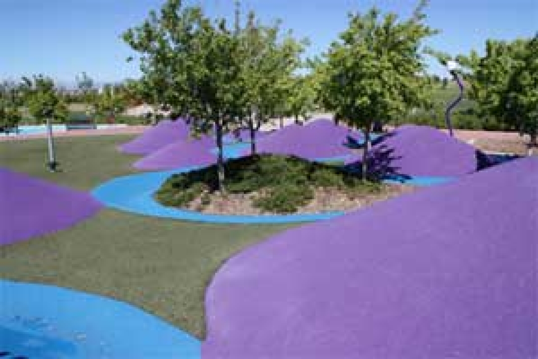 Playground surfacing rubber berms