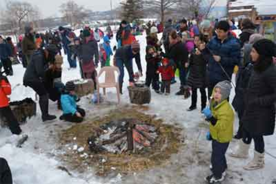 Roasting Marshmallows at Fire and Ice Event - Anarchy Zone