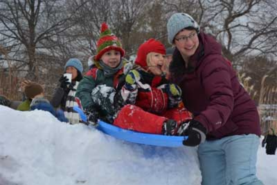 Sledding at Fire and Ice Event - Anarchy Zone