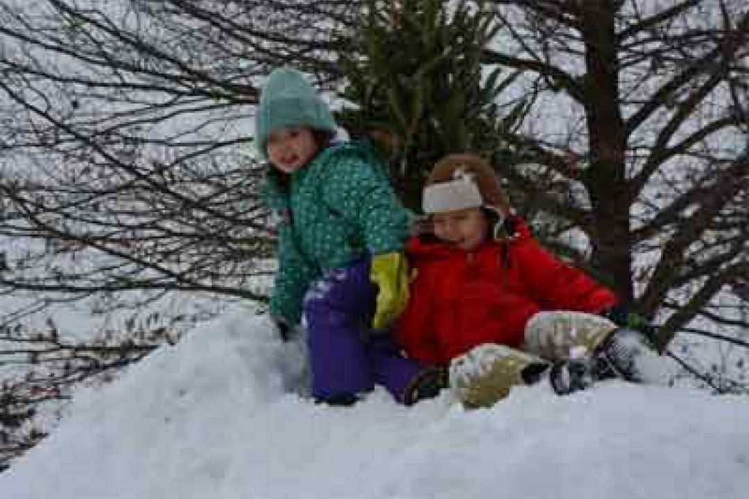 Playing in Snow at Fire and Ice Event - Anarchy Zone
