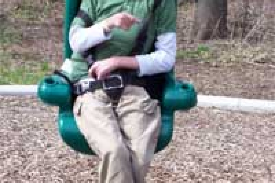 Samuel on an inclusive swing