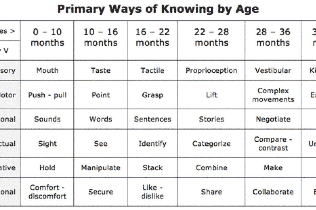 Primary Ways of Knowing by Age - Jay Beckwith