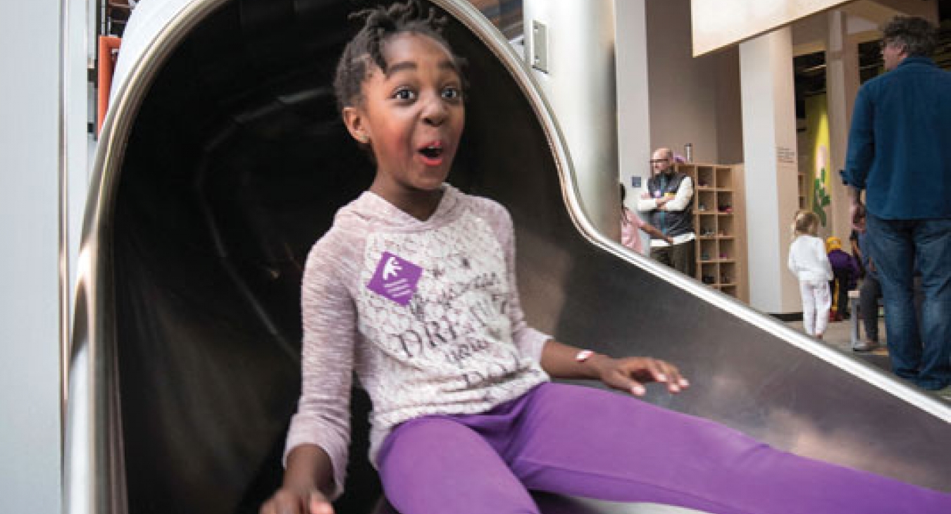 The Winding Road in Moving Minnesota Children's Museum's 17-Foot Slide