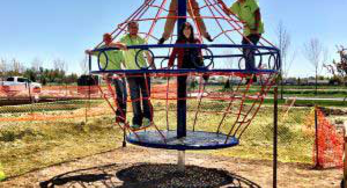 LuckyDog Recreation, the local distributor of Dynamo Industries, is building a new rope-based playground at Bellano Creek in Meridian