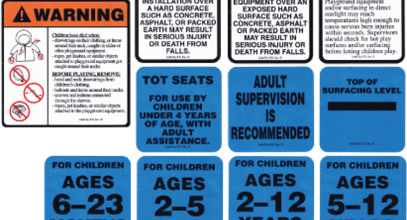 Playground Safety Labels 