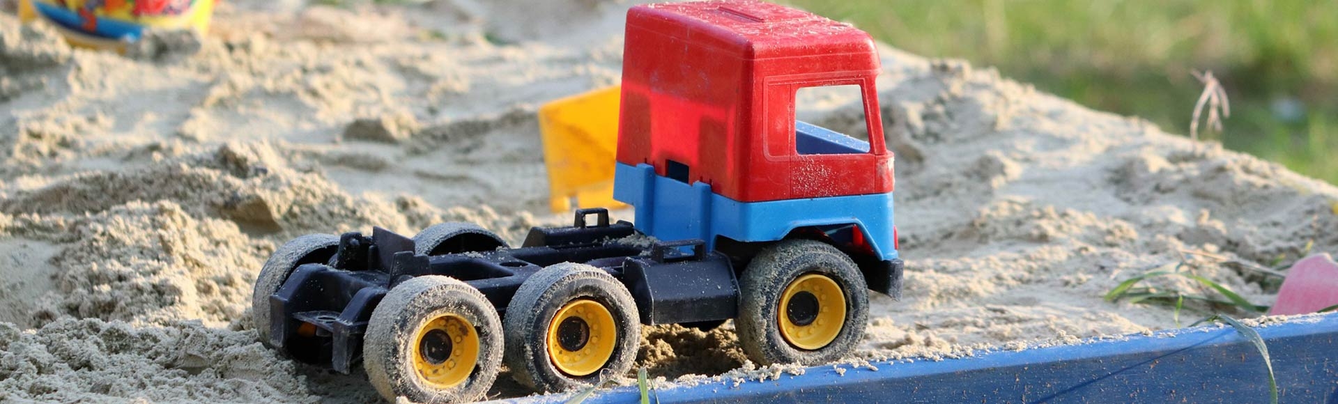 Toys in sandbox