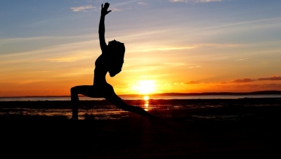Yoga at sunset