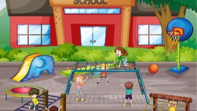 Illustration of a playground