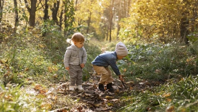 Kids spending time in nature