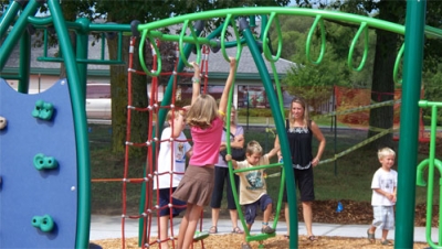 family play day at the playground
